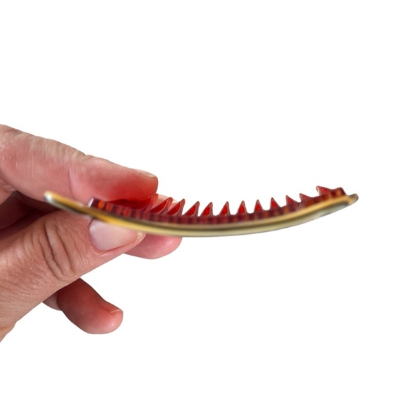 VTG Cellulose Tortoise Shell Side Hair Comb Plastic Made in USA 3 1/4” GUC - Picture 8 of 10